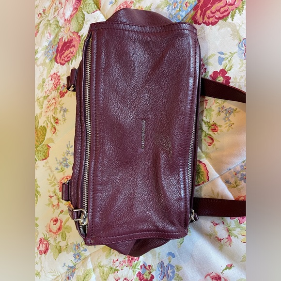 💵SOLD💵 GIVENCHY Metallic Sugar Goatskin Medium Pandora Bordeaux Handbag - Picture 3 of 16